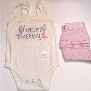 Baby girl Future Mermaid Onesie set